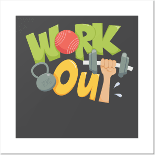 Workout quote Posters and Art